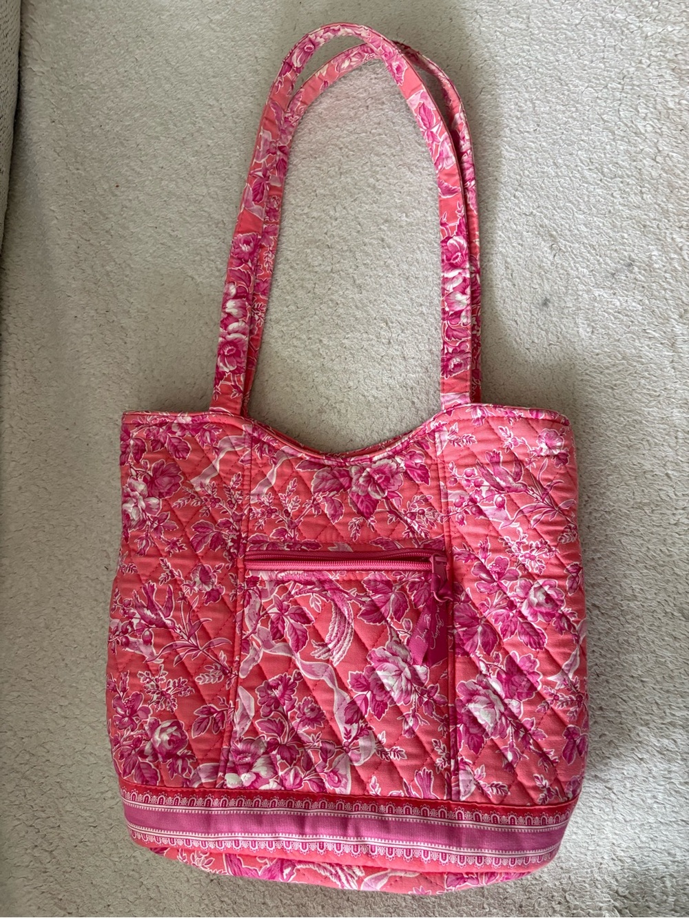 Vera Bradley Hope Toile print pink/coral Floral small/medium tote